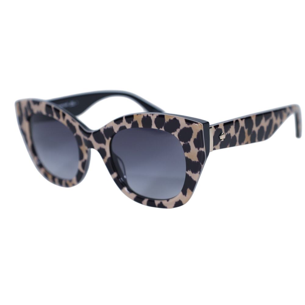 Kate Spade JALENA Cat Eye Sunglasses - Leopard/90 Dark Gradient Lenses - NWT - Picture 3 of 10